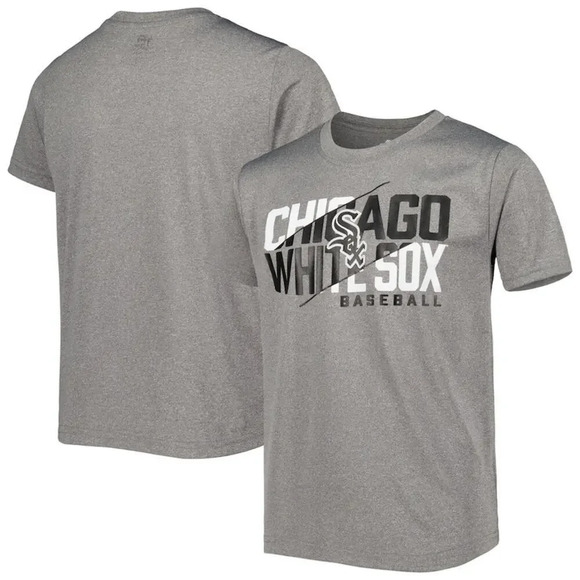 NWT Chicago White Sox Kids Size Large Short Sleeve DRI-FIT Heather Gray T-Shirt - Picture 1 of 3